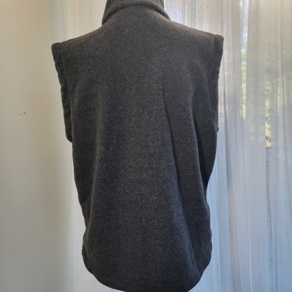 𝅺lavon Gray Fleece Full Zip Vest Size Large - Picture 2 of 7